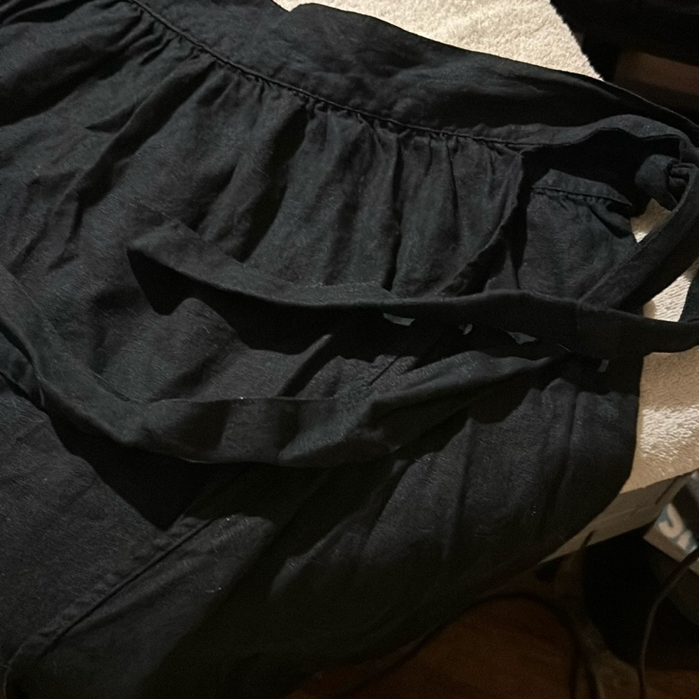 Black wrap-around skirt